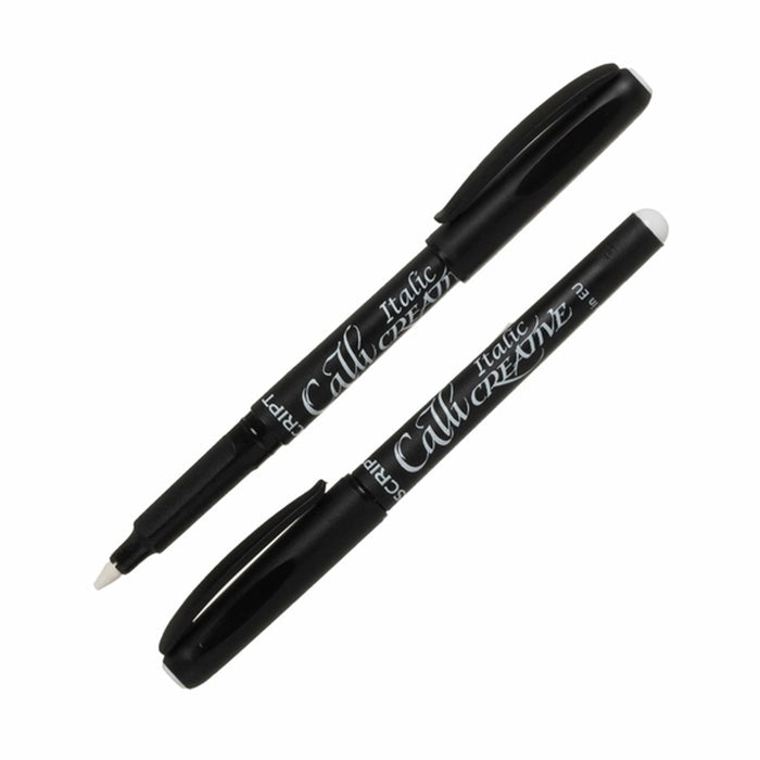 Manuscript Callicreative Italic White Markers 2 Pack