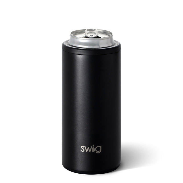Matte Black Skinny Can Cooler