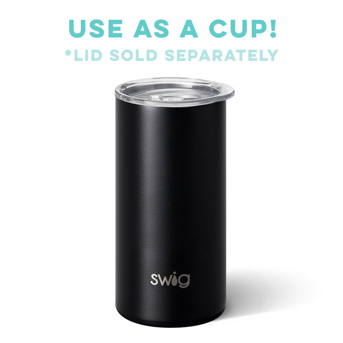 Matte Black Skinny Can Cooler