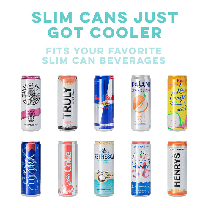 Matte Black Skinny Can Cooler