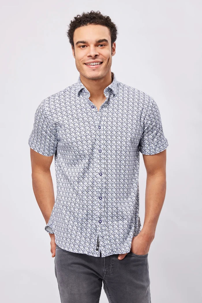 Max Colton Blue Baseballs Short Sleeve Shirt