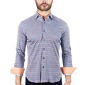 Max Colton Orange & Blue Gradient Flowers & Circles Long Sleeve Shirt