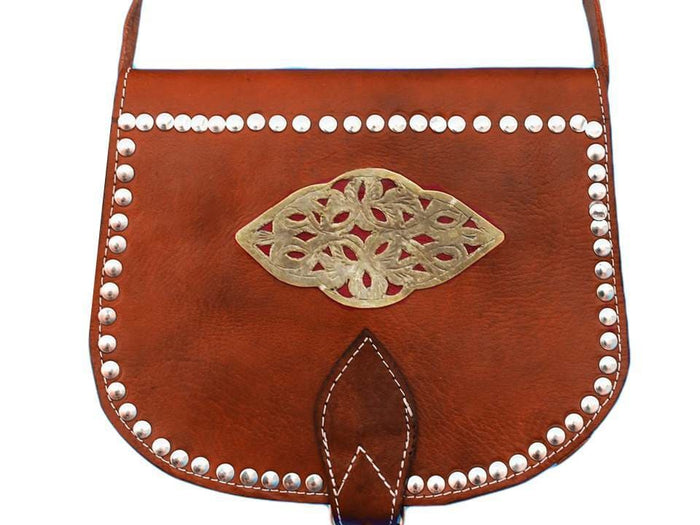 Médaillon Leather Bag - Mdamma - Orange - Moroccan Corridor