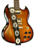 Medium Oval Concho Leather Guitar Strap