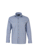 Melange Blue & Rust Floral Button Down Shirt