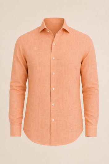 Melon Mediterranean Artisan Linen Shirt