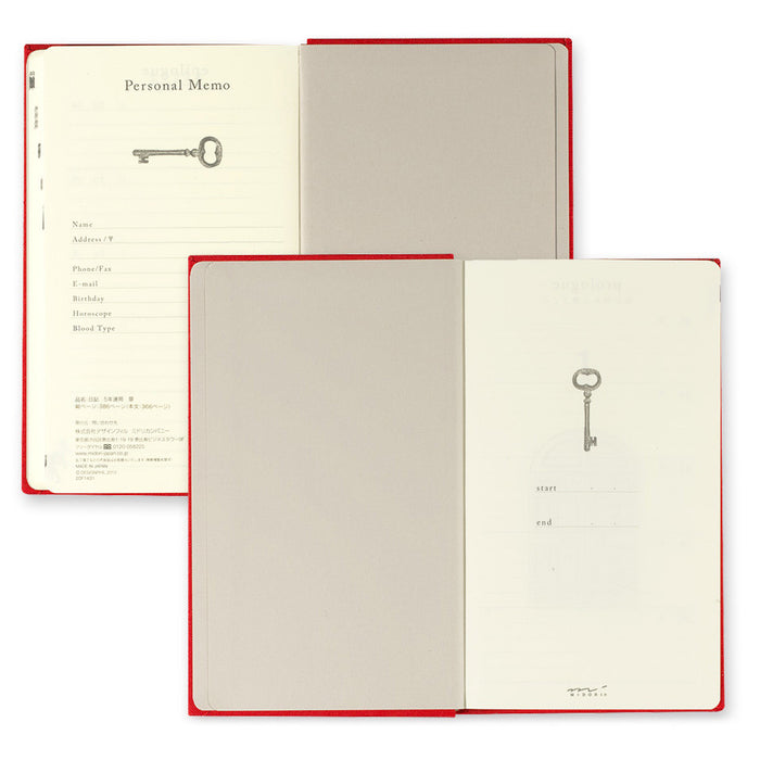 Midori Journal 5 Years Gate Red by Midori at Cult Pens