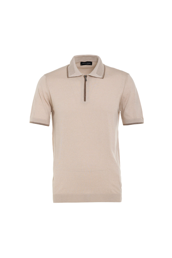 Milan Knit Quarter Zip Polo