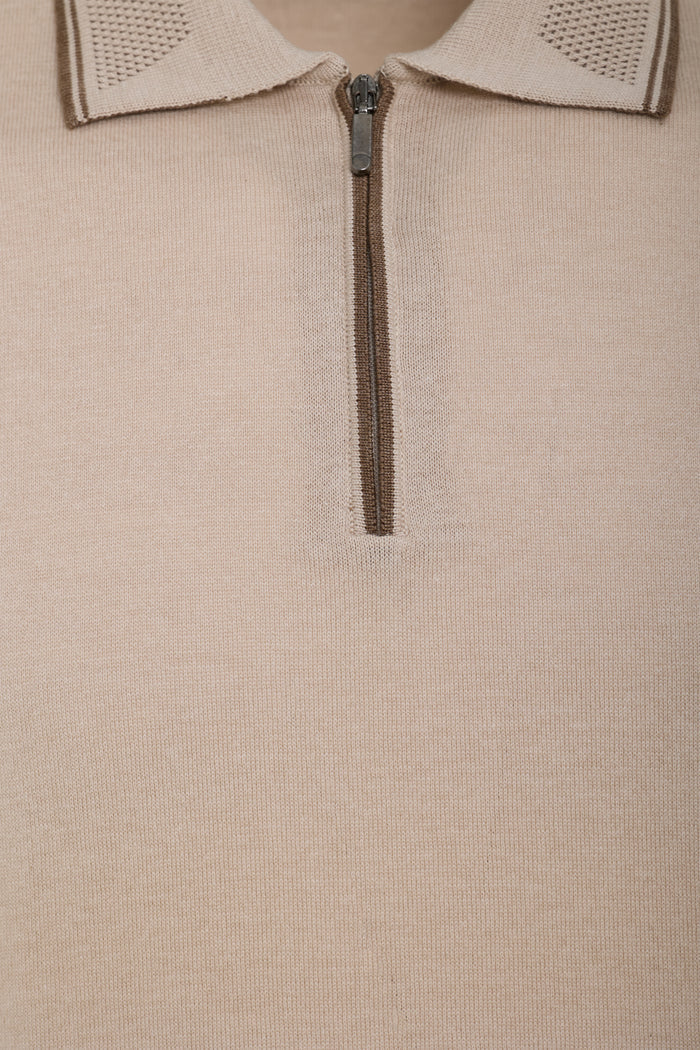 Milan Knit Quarter Zip Polo
