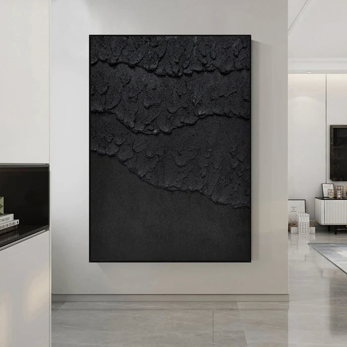 Plaster Sea Slaps Minimalist Painting Original Large Wall Decor