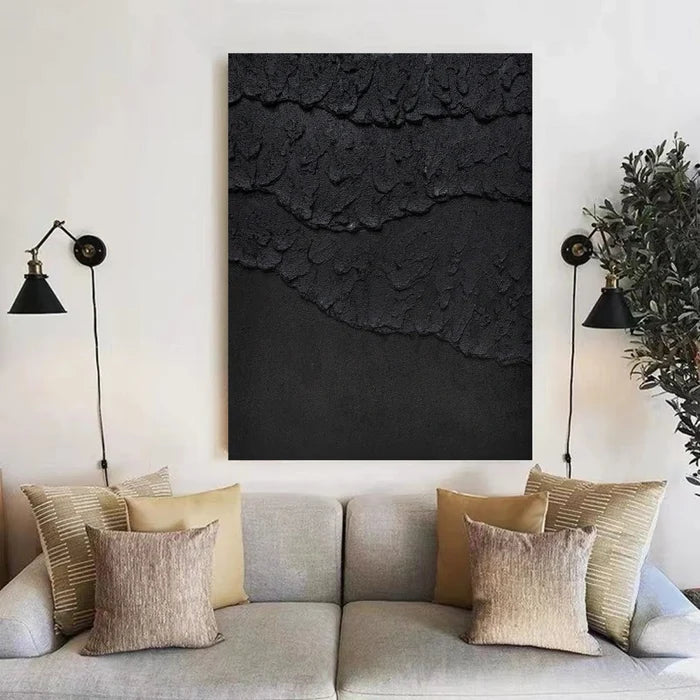 Plaster Sea Slaps Minimalist Painting Original Large Wall Decor