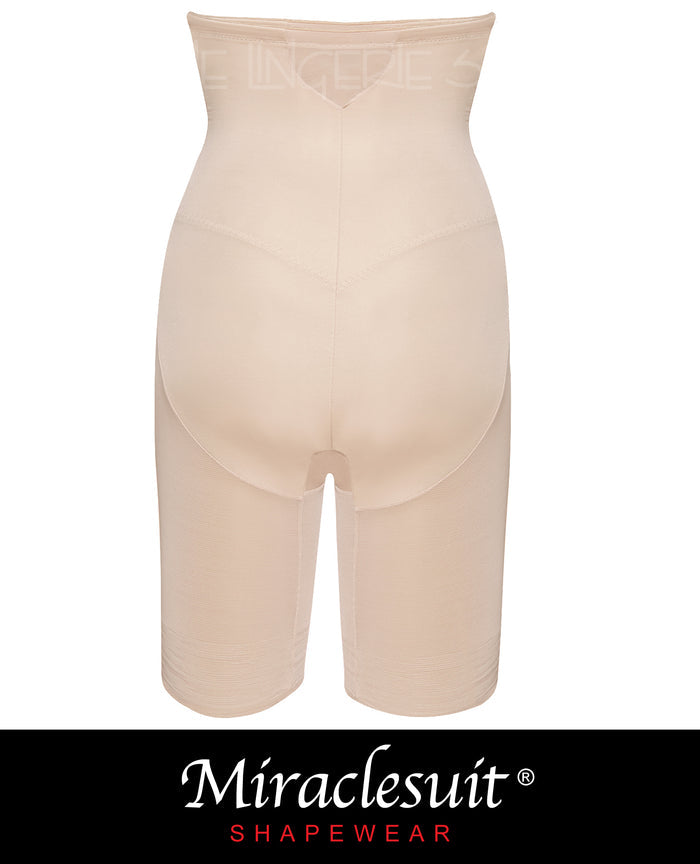 Miraclesuit high-waist shaping shorts, nude, thigh-slimming coverage