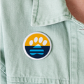 MKE Flag Paw Buttons large 2.2'' (5-pack) - white