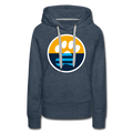 MKE Flag Paw Contoured Premium Hoodie - heather denim