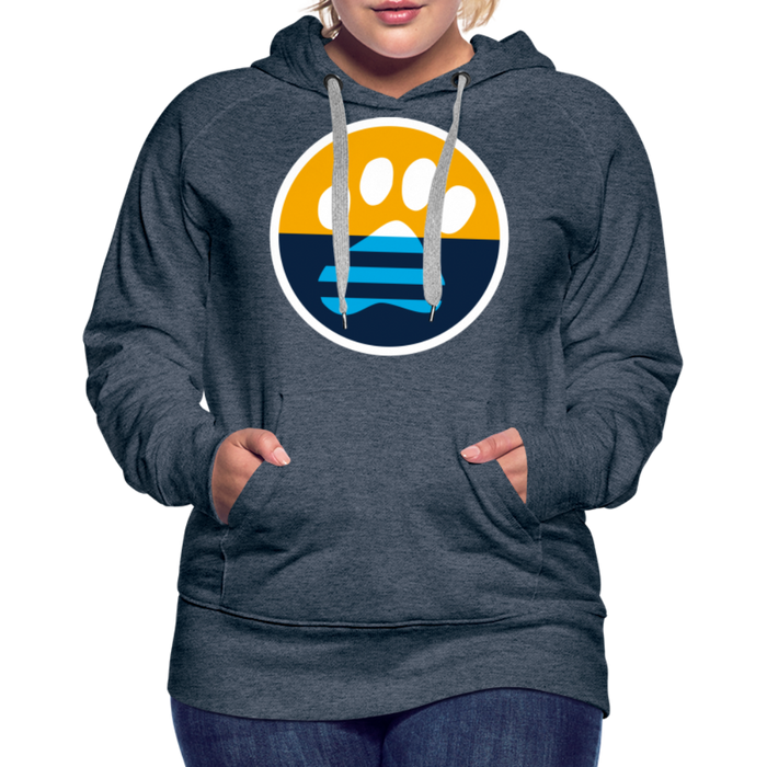 MKE Flag Paw Contoured Premium Hoodie - heather denim