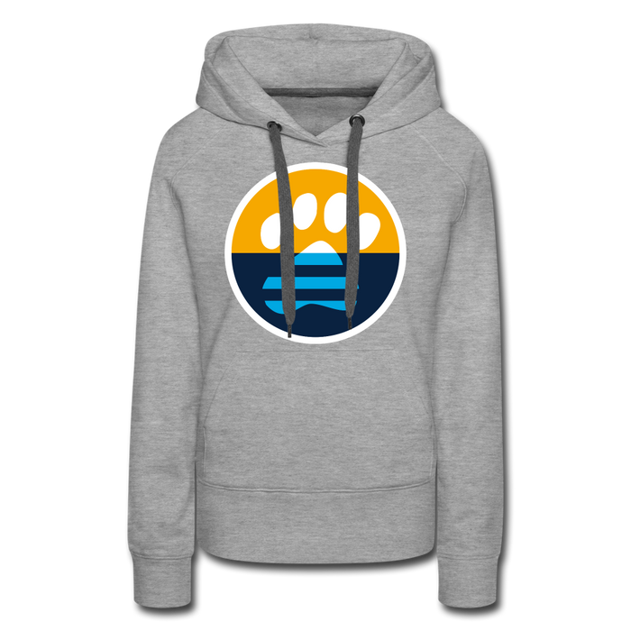MKE Flag Paw Contoured Premium Hoodie - heather grey
