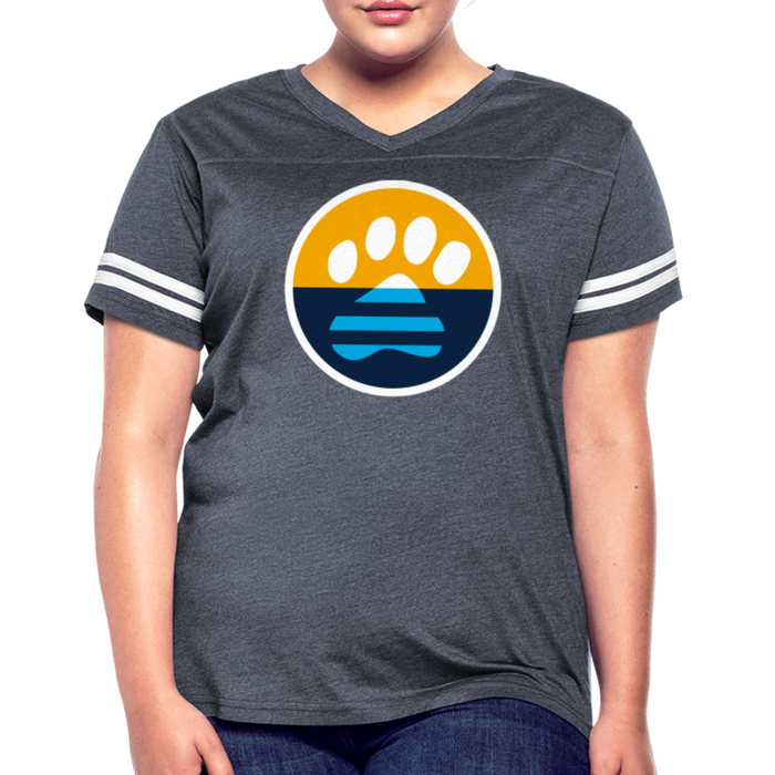 MKE Flag Paw Contoured Vintage Sport T-Shirt - vintage navy/white