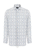 Morning Blue Flowers Print Shirt