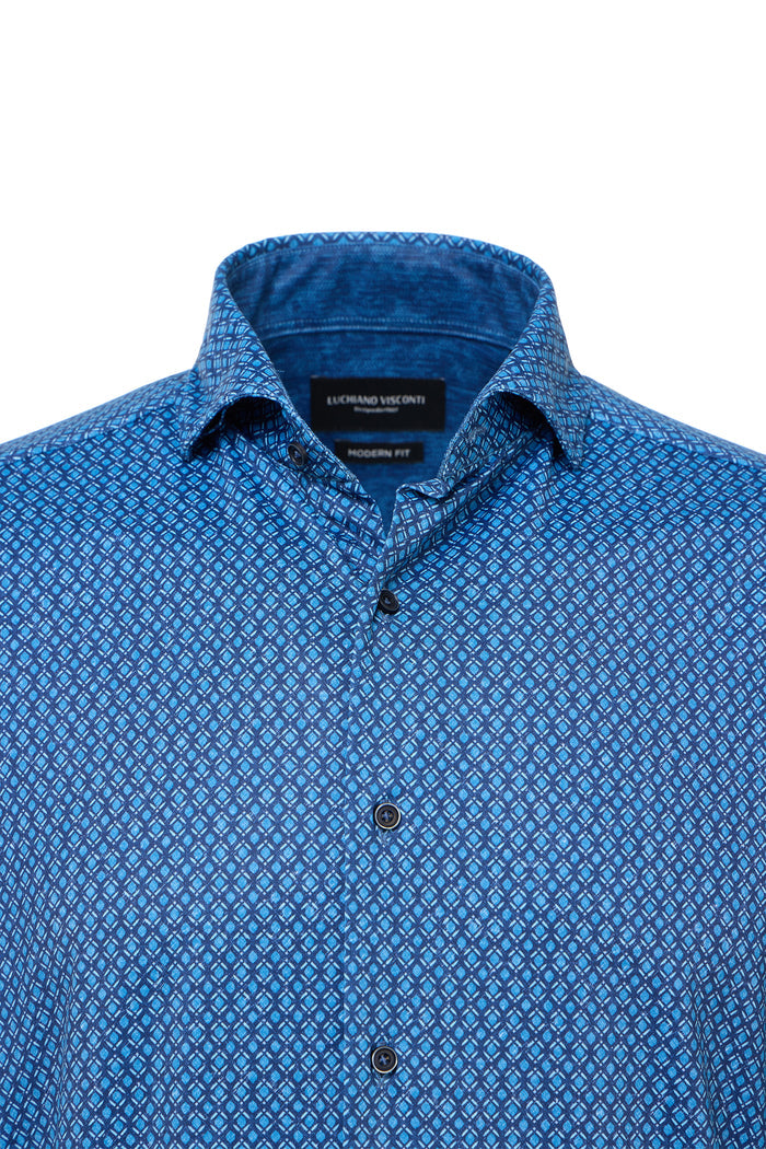 Multi Geo Rainbow Splash Print Shirt