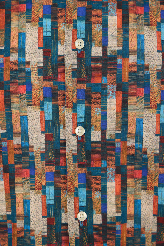 Multi Shape Geo Abstract Button Down Shirt