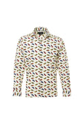 Multicolor Car Print Button-Down Shirt