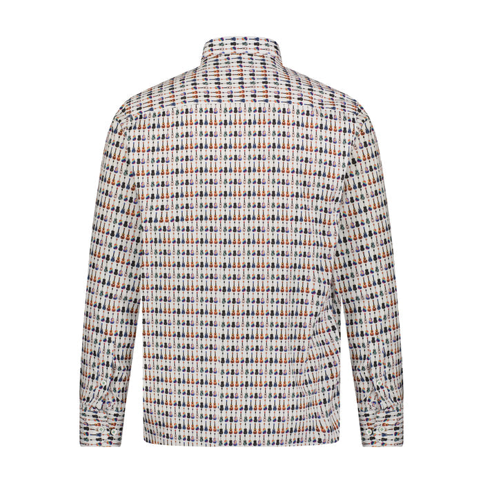 Multicolor Guitar Print Long Sleeve Shirt