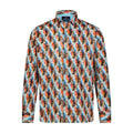 Multicolor Square Print Long Sleeve Shirt