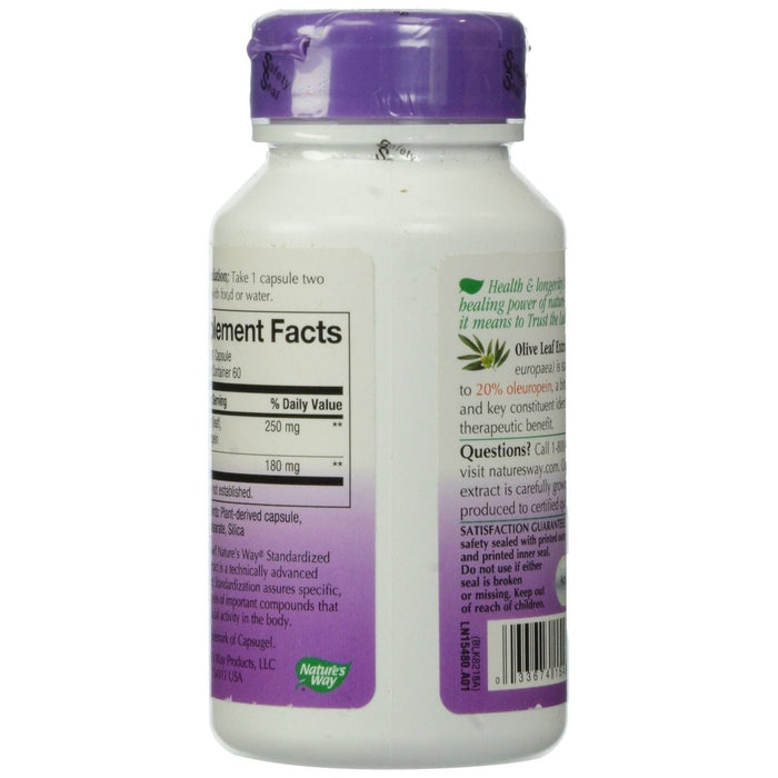 Nature's Way Olive Leaf 20% Oleuropein - 60 Vcaps - The Oasis of Health