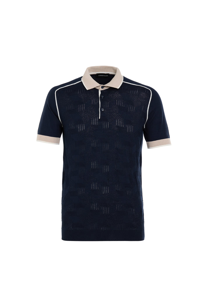 Navy Aurelio Knit Polo