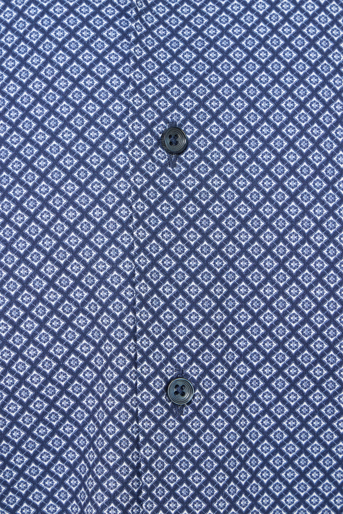 Navy & Blue Geo Diamond Button Down Shirt