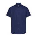 Navy Cuff Print Short Sleeve Shirt