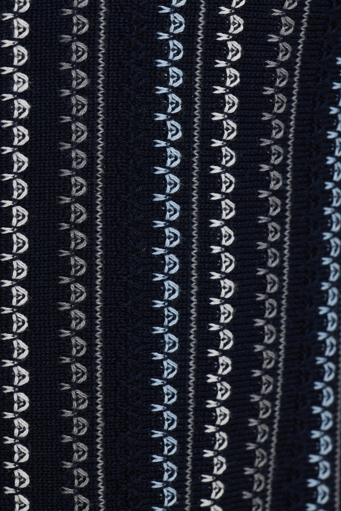 Navy Giuseppe Knit Full Button Shirt