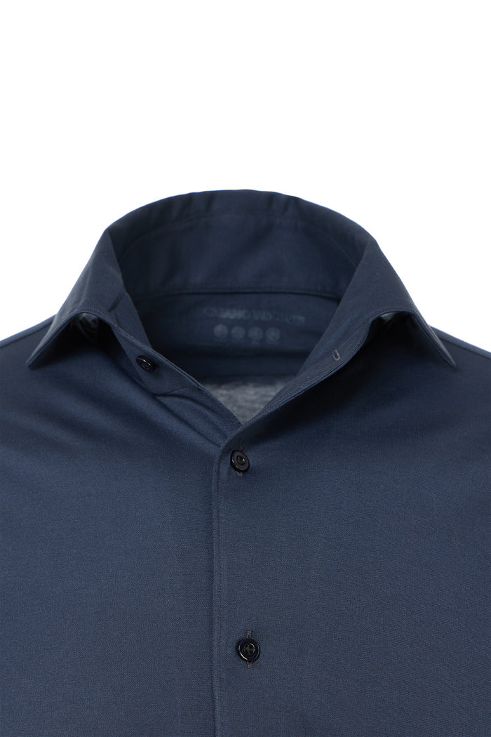 Navy One-Piece Collar Performance Stretch Shirt