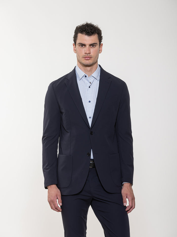 Navy Performance Travel Suit Jacket