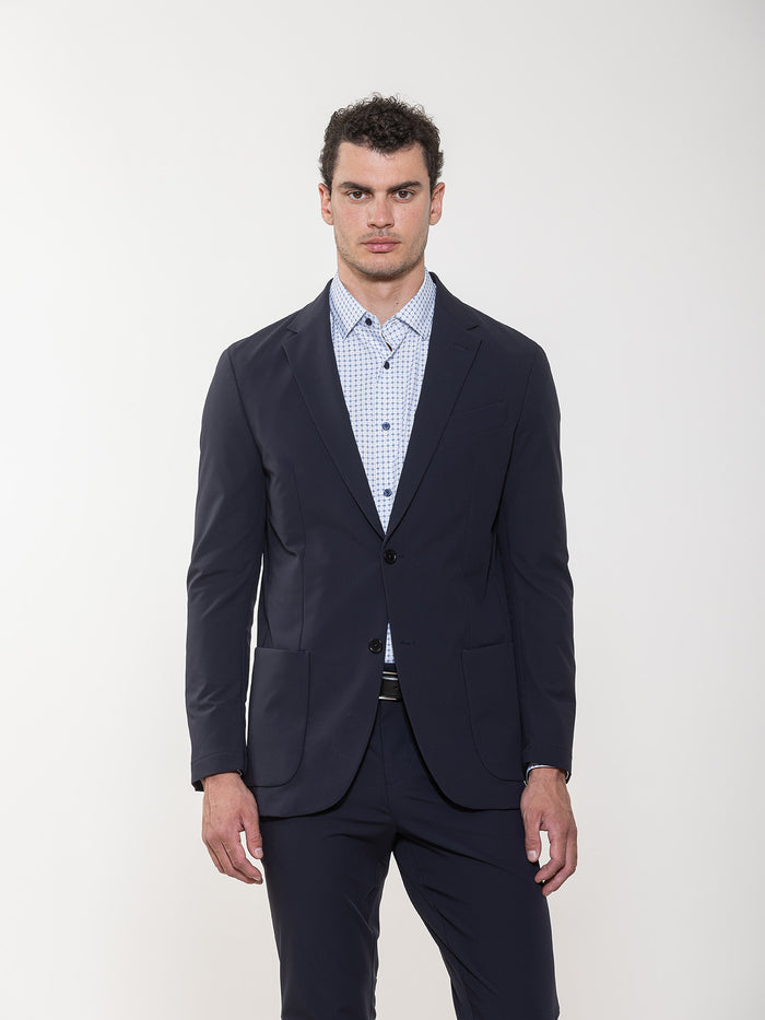 Navy Performance Travel Suit Jacket