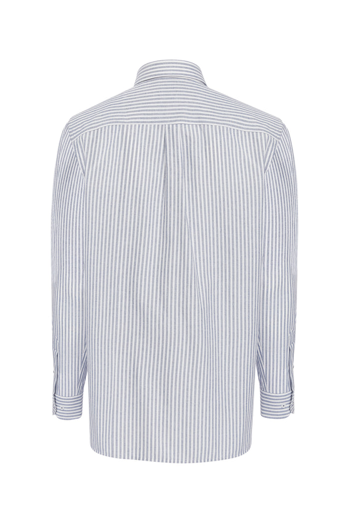 Navy Stripe Long Sleeve Shirt