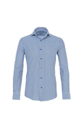 Navy Stripe One-Piece Collar Performance Stretch Shirt