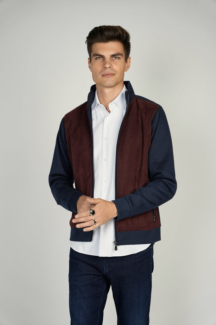 Navy Suede Jacket