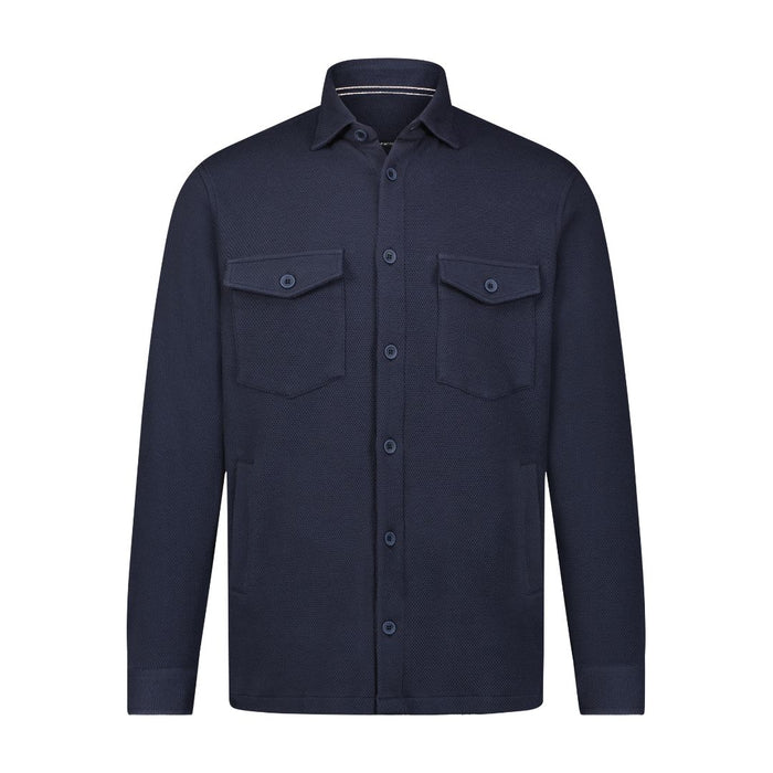 Navy Waffle Shacket