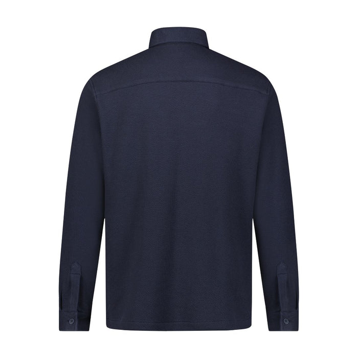 Navy Waffle Shacket