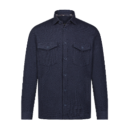 Navy Waffle Shacket
