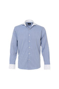 Navy & White Awning Stripe Button Down Shirt