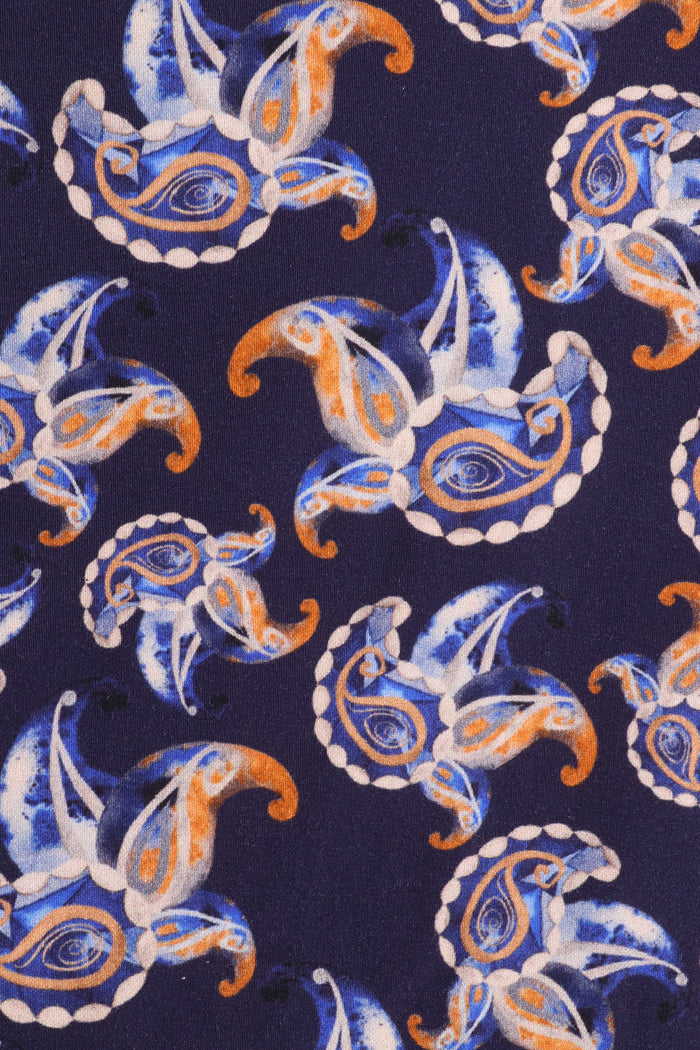 Navy with Paisley Shirt