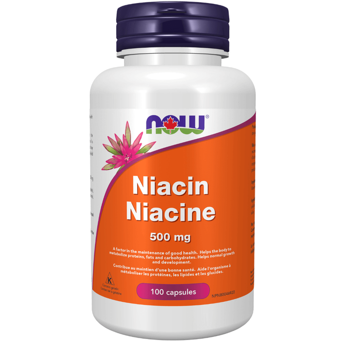 Now Foods Niacin 500 mg 100 Capsules - 0481 - 4 Pack