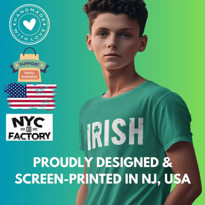 Kids Shamrock T-Shirt: Soft and Festive for St. Patrick's Day Youth Size