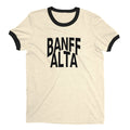 Banff National Park Ringer Tee Retro Style Men's T-Shirt - NYC Factory - Natural