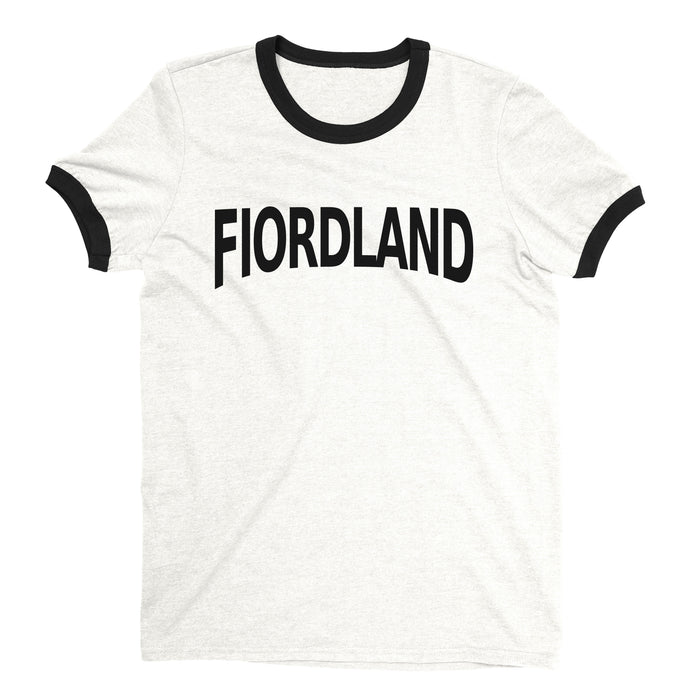 Fiordland National Park Ringer Tee Retro Style Men's T-Shirt - NYC Factory - White