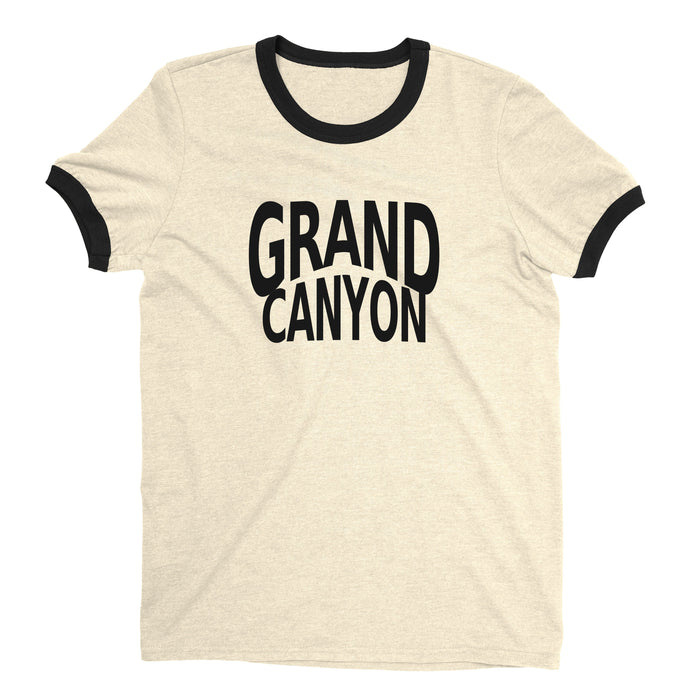 Grand Canyon National Park Ringer Tee Retro Style Men's T-Shirt - NYC Factory - Natural