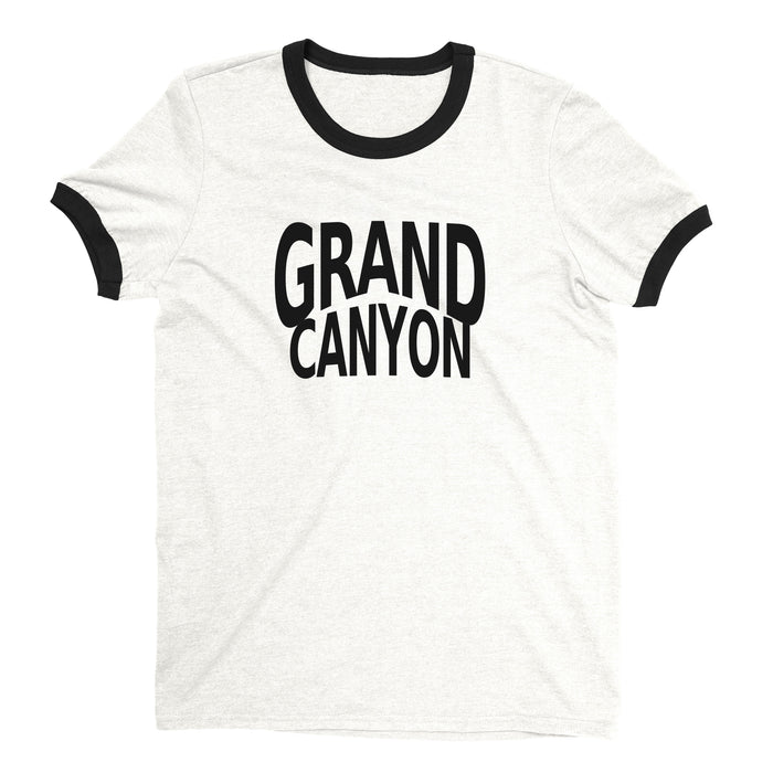 Grand Canyon National Park Ringer Tee Retro Style Men's T-Shirt - NYC Factory - White