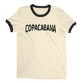 Copacabana Beach Ringer Tee Retro Style Men's T-Shirt - NYC Factory - Natural